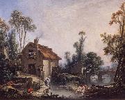 Francois Boucher Landscape with a Watermill USA oil painting artist